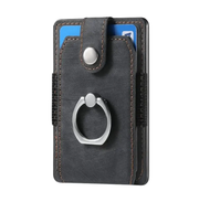 Magnetic Card Holder with Ring – Black by techplus