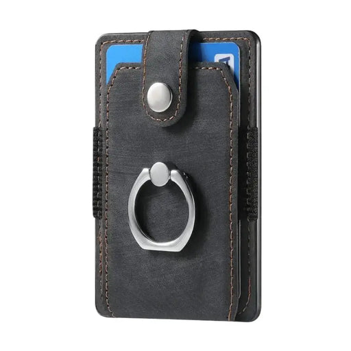 techplus Magnetic Card Holder with Ring – Black Magnetic Card Holder with Ring – Black | NZ