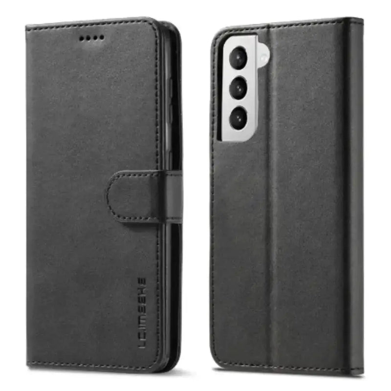 Leather Flip Cover for Samsung Galaxy Series (Black) by Habicare