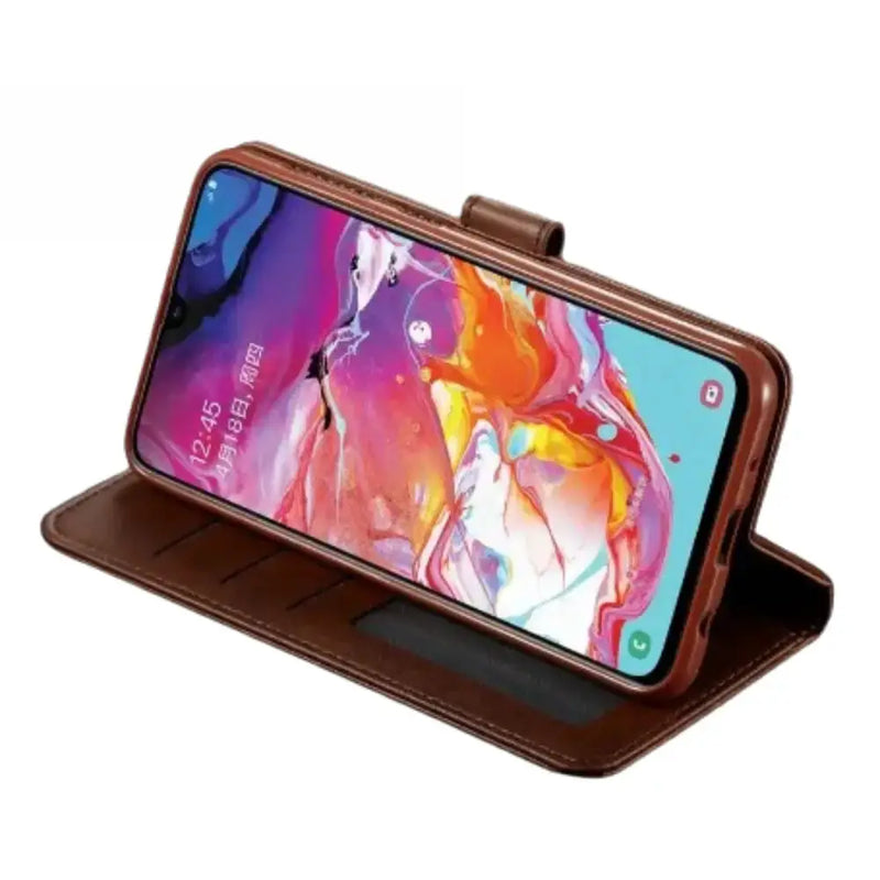 Leather Flip Cover for Samsung Galaxy Series (Brown) by Habicare
