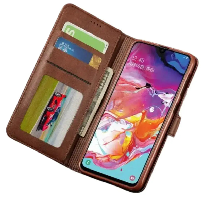 Leather Flip Cover for Samsung Galaxy Series (Brown) by Habicare