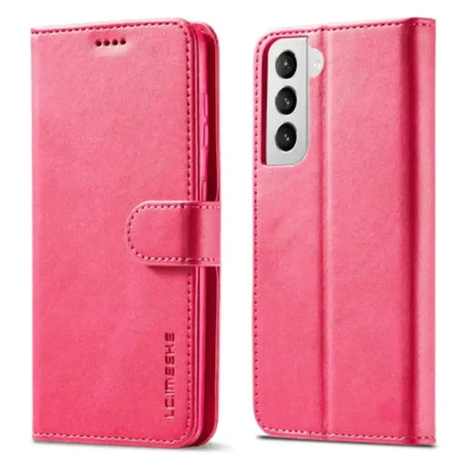 Leather Flip Cover for Samsung Galaxy Series (Rose Red) by Habicare
