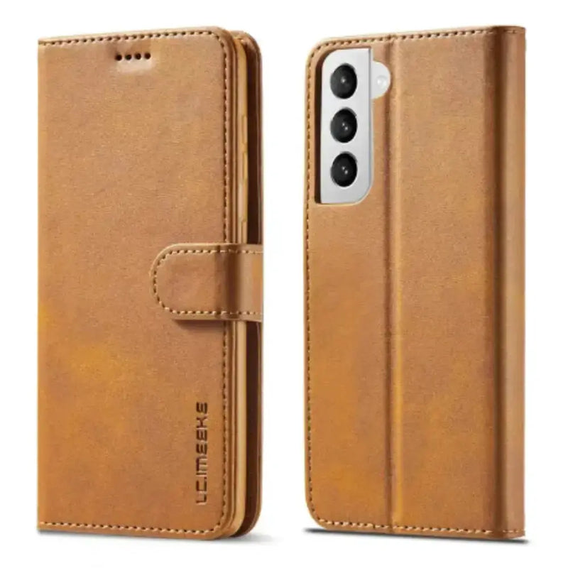 Leather Flip Cover for Samsung Galaxy Series (Yellow) by Habicare