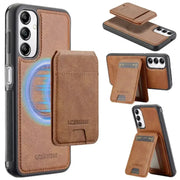 Leather Wallet Case for Samsung S/A Series (Brown) by Habicare