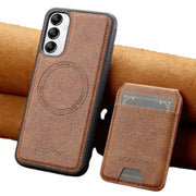 Leather Wallet Case for Samsung S/A Series (Brown) by Habicare