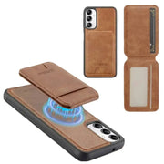 Leather Wallet Case for Samsung S/A Series (Brown) by Habicare