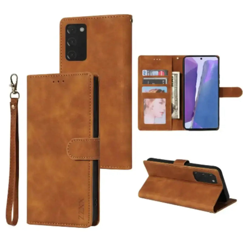 Wallet Case for Samsung Galaxy (Brown) by Habicare
