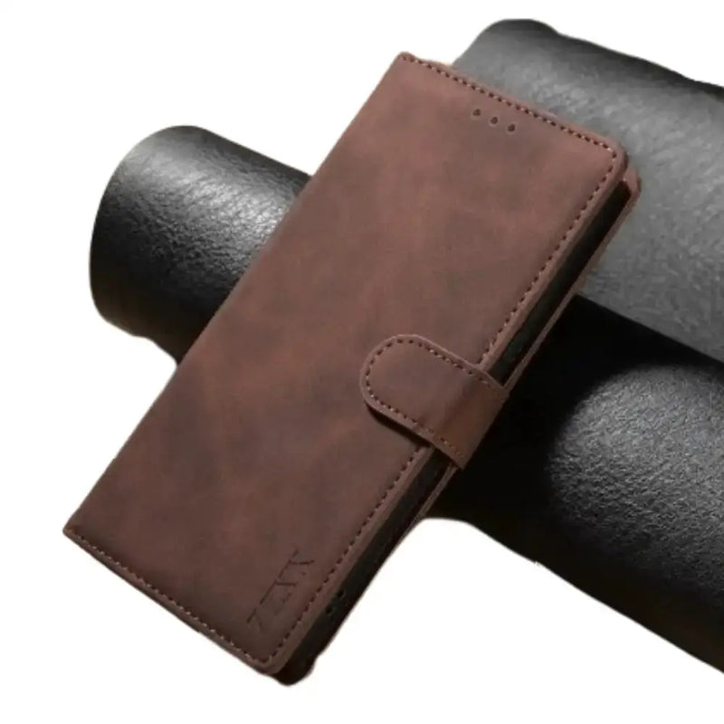 Wallet Case for Samsung S25/S24/Note/A Series (Coffee) by Habicare