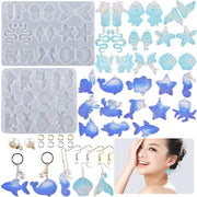 Ocean-Themed Resin Earring Pendant Silicone Moulds, Jellyfish, Seashell, Marine Animal Moulds by Resin Art NZ