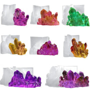 Crystal Moulds Silicone Growing Crystal Cluster Quartz Rock Mould for Polymer Clay, Fondant Cake Decoration by Resin Art NZ