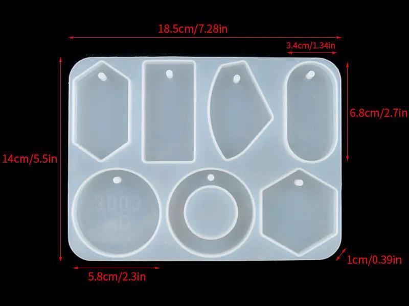 Set of Hanging Hole Pendant Silicone Mould Plus Ribbon by Resin Art NZ