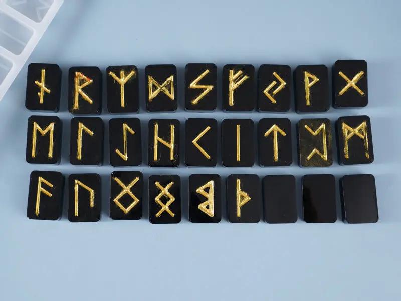 Runes Letter Moulds Stone Resin Mould Energy Symbol Silicone Mould DIY Letter Symbol Epoxy Resin Mould by Resin Art NZ