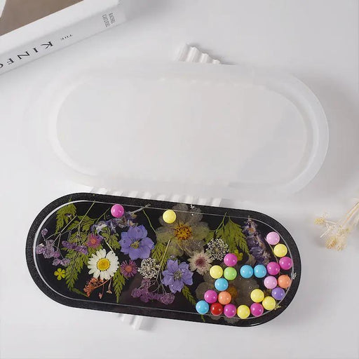 Plate Moulds - Large Tray Resin Mould, Craft Jewelry Making Tools Epoxy Mould Resin Mould Silicone Mould (Oval) by Resin Art NZ