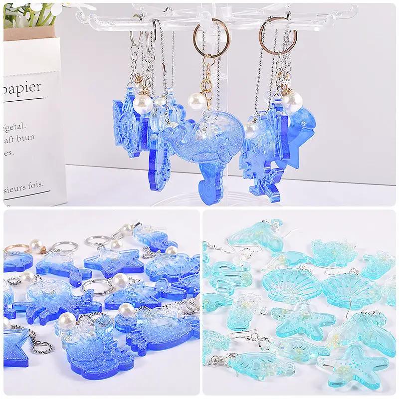 Ocean-Themed Resin Earring Pendant Silicone Moulds, Jellyfish, Seashell, Marine Animal Moulds by Resin Art NZ