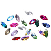 Irregular Glass Crystal Rhinestones Marquise-Shaped Jewelry Embelishment with Plated Back for Craft Decor Jewelry Making by Resin Art NZ