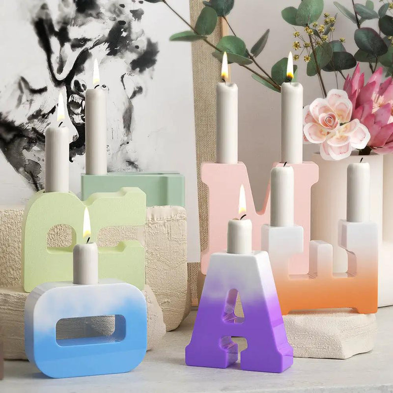 Alphabet Letter Moulds - Candle Holder - Individual - Large by Resin Art NZ