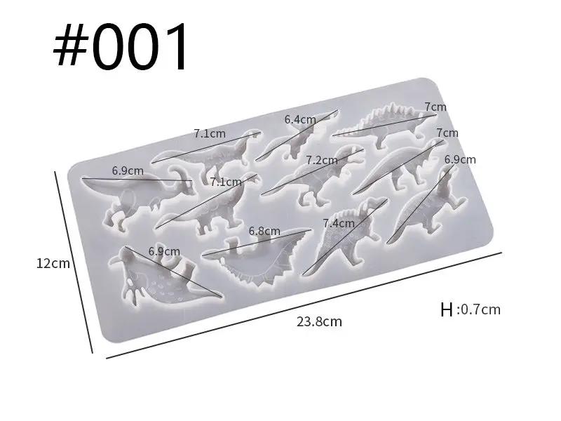 2D Dragon / Dinosaur Moulds - One Set by Resin Art NZ