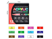 Acrylic Brush Markers Set by Resin Art NZ