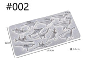 2D Dragon / Dinosaur Moulds - One Set by Resin Art NZ