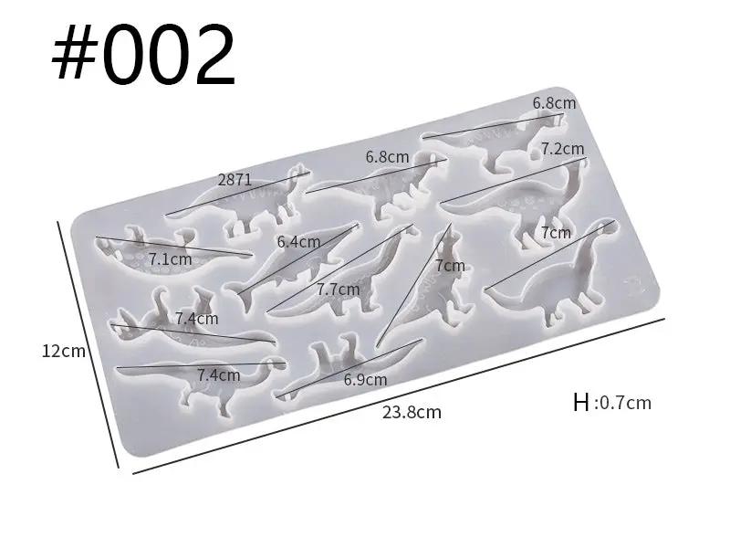 2D Dragon / Dinosaur Moulds - One Set by Resin Art NZ