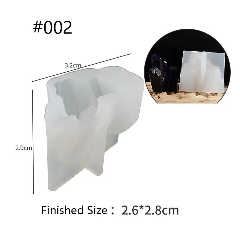 Crystal Moulds Silicone Growing Crystal Cluster Quartz Rock Mould for Polymer Clay, Fondant Cake Decoration by Resin Art NZ