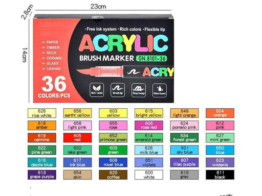 Acrylic Brush Markers Set by Resin Art NZ