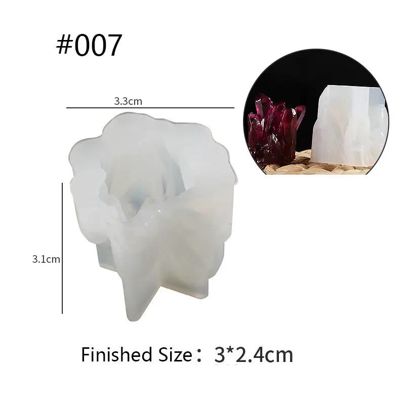 Crystal Moulds Silicone Growing Crystal Cluster Quartz Rock Mould for Polymer Clay, Fondant Cake Decoration by Resin Art NZ
