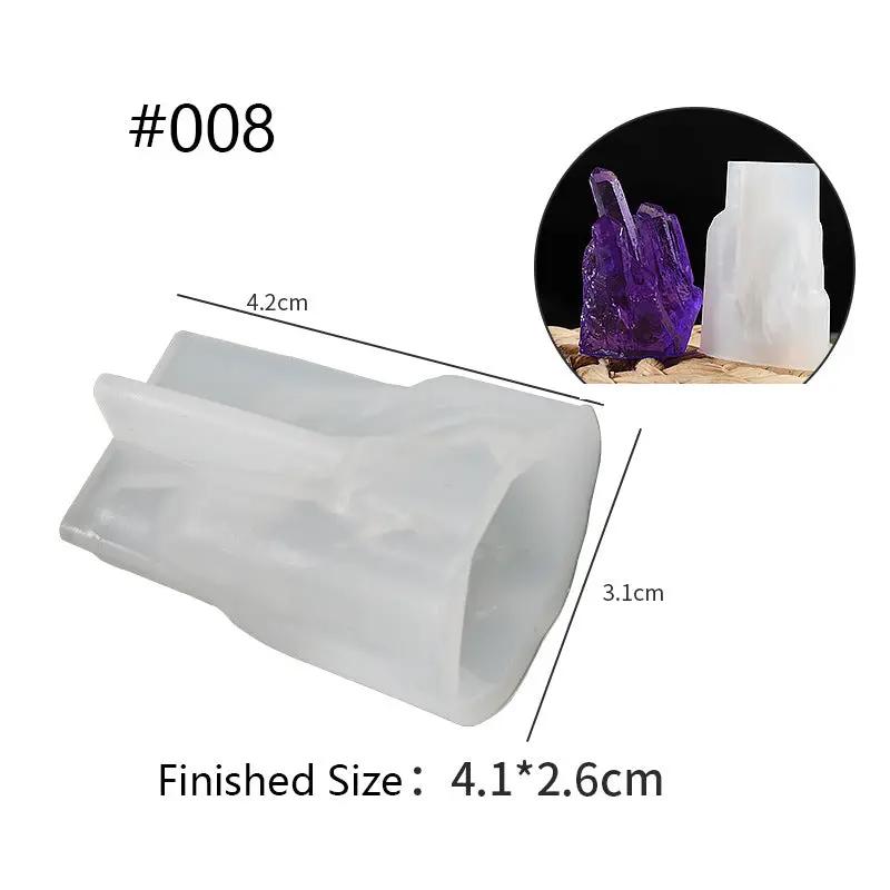 Crystal Moulds Silicone Growing Crystal Cluster Quartz Rock Mould for Polymer Clay, Fondant Cake Decoration by Resin Art NZ