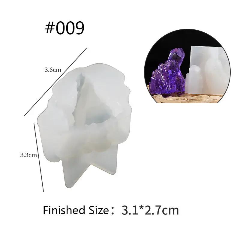 Crystal Moulds Silicone Growing Crystal Cluster Quartz Rock Mould for Polymer Clay, Fondant Cake Decoration by Resin Art NZ