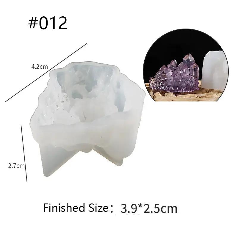 Crystal Moulds Silicone Growing Crystal Cluster Quartz Rock Mould for Polymer Clay, Fondant Cake Decoration by Resin Art NZ
