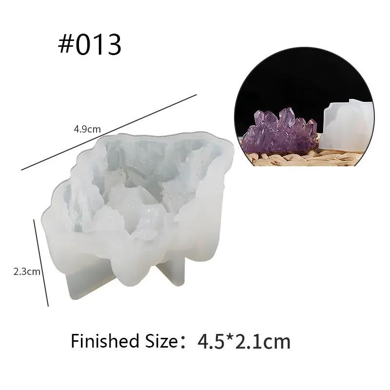 Crystal Moulds Silicone Growing Crystal Cluster Quartz Rock Mould for Polymer Clay, Fondant Cake Decoration by Resin Art NZ