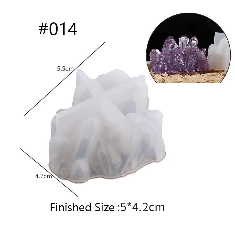Crystal Moulds Silicone Growing Crystal Cluster Quartz Rock Mould for Polymer Clay, Fondant Cake Decoration by Resin Art NZ