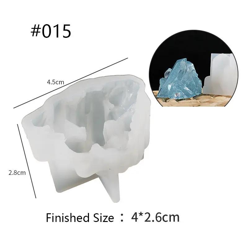 Crystal Moulds Silicone Growing Crystal Cluster Quartz Rock Mould for Polymer Clay, Fondant Cake Decoration by Resin Art NZ