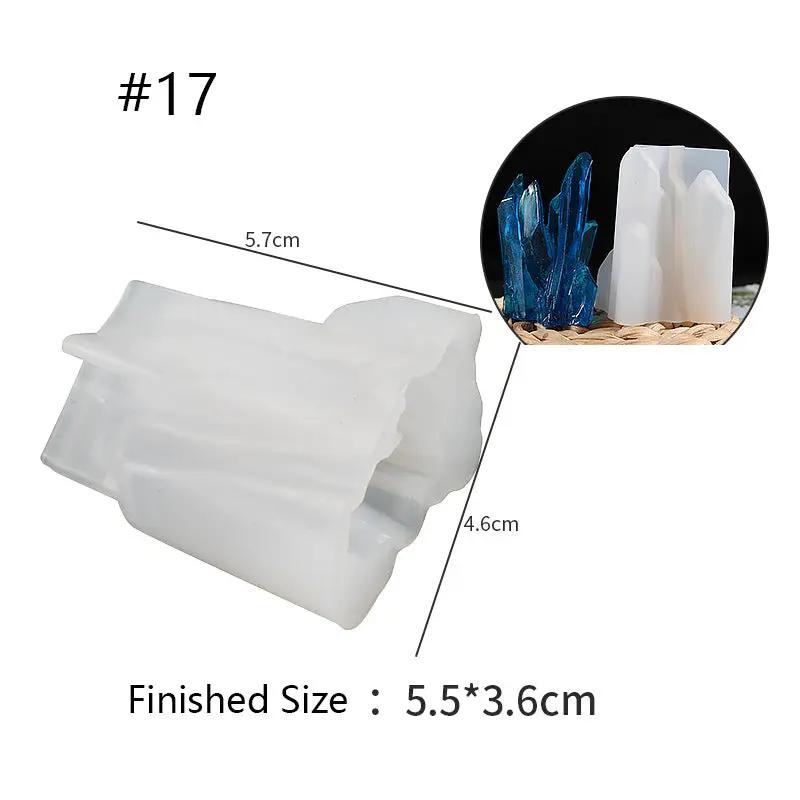 Crystal Moulds Silicone Growing Crystal Cluster Quartz Rock Mould for Polymer Clay, Fondant Cake Decoration by Resin Art NZ