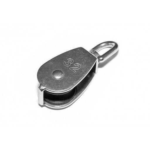 50mm Mame Swivel Block Nylon - stainless steel marine grade pulley with single sheave.
