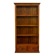 BroDeals Bookcases & Standing Shelves Felton Bookcase with 2 Bottom Drawers - 1960x1040mm Felton Bookcase with 2 Bottom Drawers - 1960x1040mm