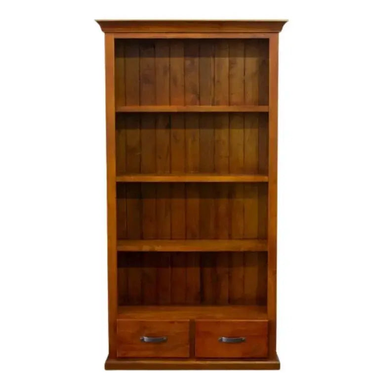 BroDeals Bookcases & Standing Shelves Felton Bookcase with 2 Bottom Drawers - 1960x1040mm Felton Bookcase with 2 Bottom Drawers - 1960x1040mm