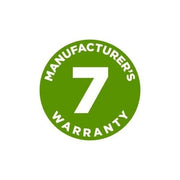 Manufacturer's 7 Year Warranty Seal, Green Circle Design