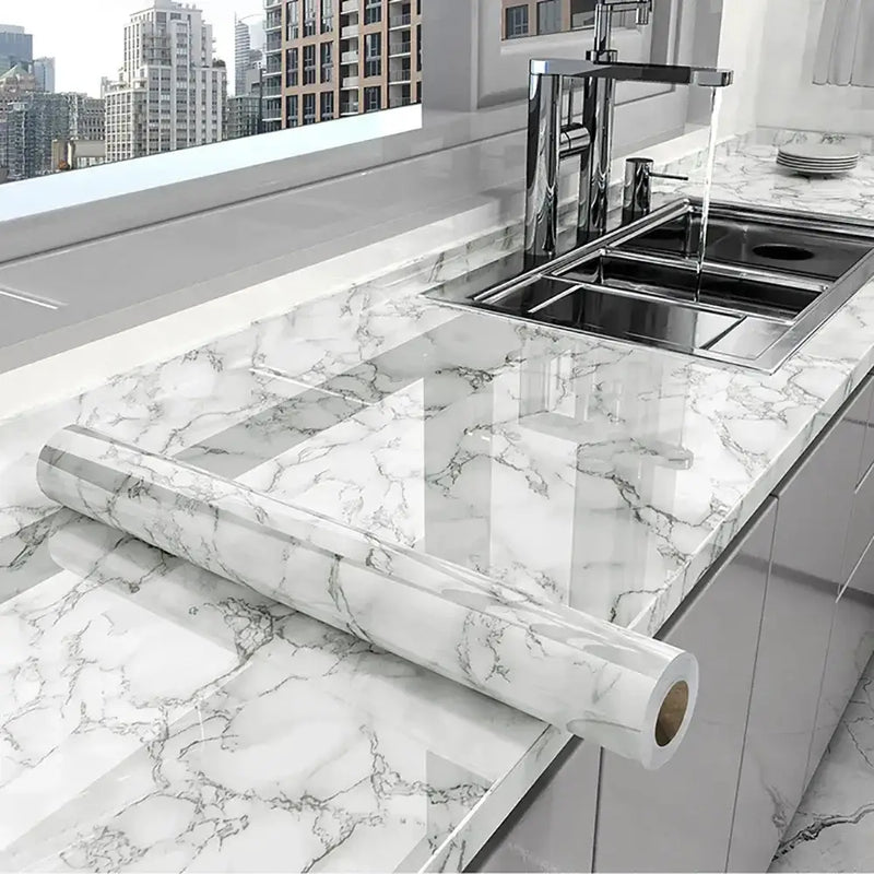Marble Waterproof & Oil-Proof Wall Paper (40cm) (12 designs available) by Habicare