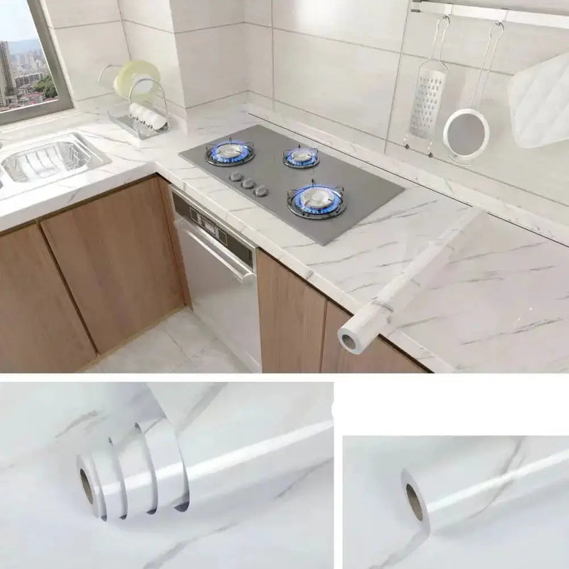 Marble Waterproof & Oil-Proof Wall Paper (40cm) (12 designs available) by Habicare