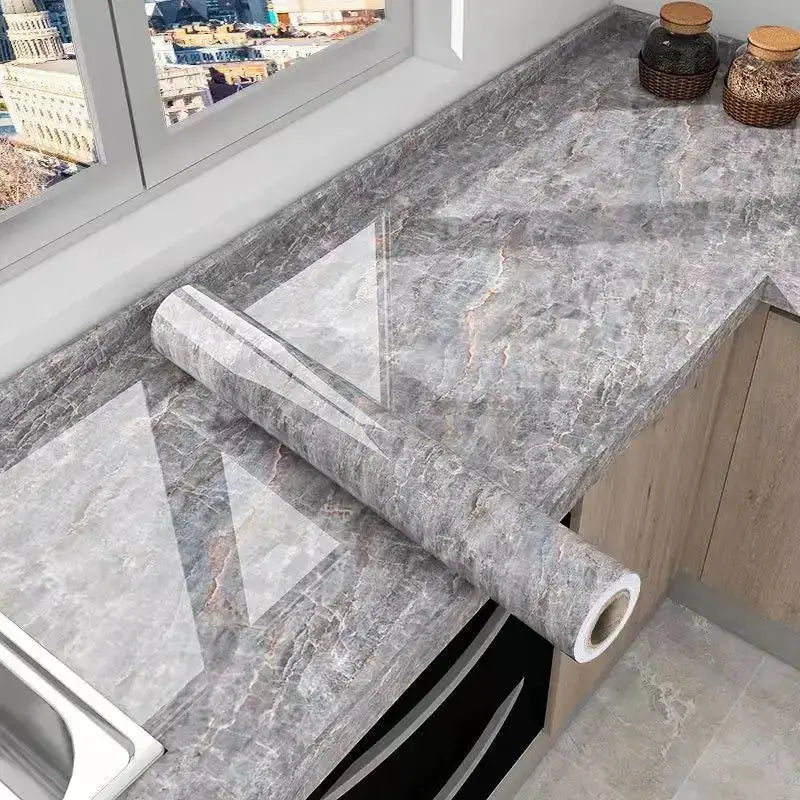 Marble Waterproof & Oil-Proof Wall Paper (40cm) (12 designs available) by Habicare