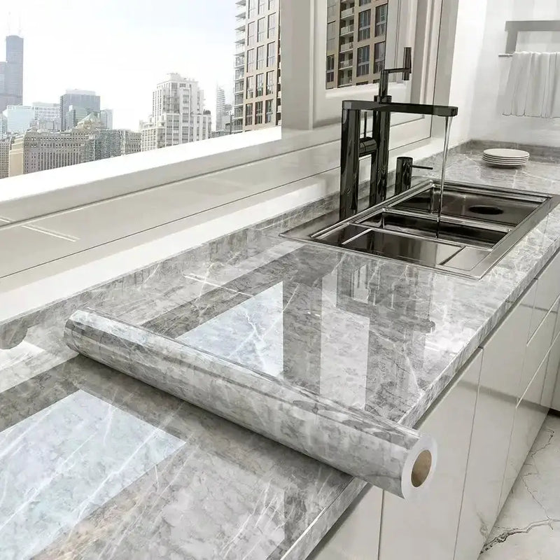 Marble Waterproof & Oil-Proof Wall Paper (40cm) (12 designs available) by Habicare