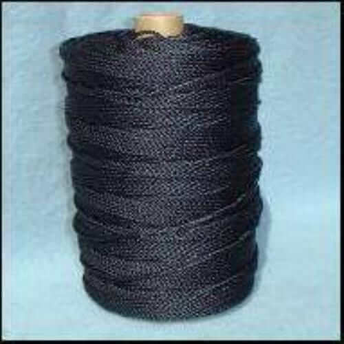 Black Tarred Nylon Twine Twisted size 210D/72 in a spool, highly abrasion-resistant and tarred for durability.