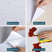 Matte Peel & Stick Waterproof Wallpaper (4 colours & 4 sizes available) by Habicare