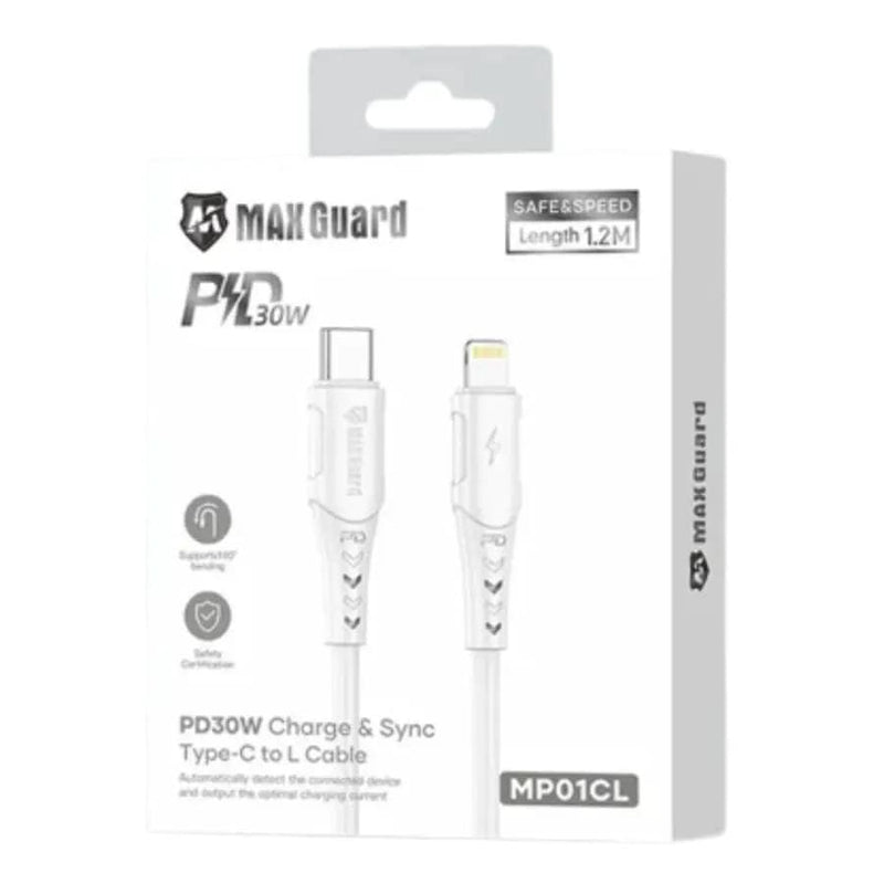9eight5 Accessories Maxguard 1.2m 30W Type-C to Lightning Cable MP01CL MaxGuard 1.2m 30W USB C To Lightning Cable MP01CL PD