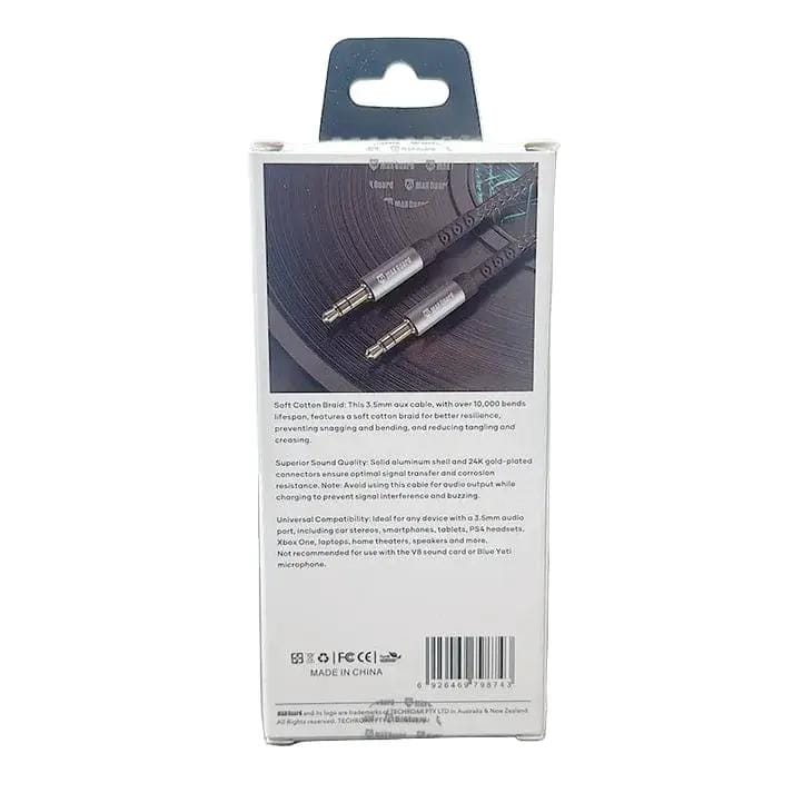 9eight5 Electronics Accessories Maxguard 1.2m Plug and Play Aux 3.5mm Cable MA01 Maxguard 1.2m Plug and Play Aux 3.5mm Cable MA01