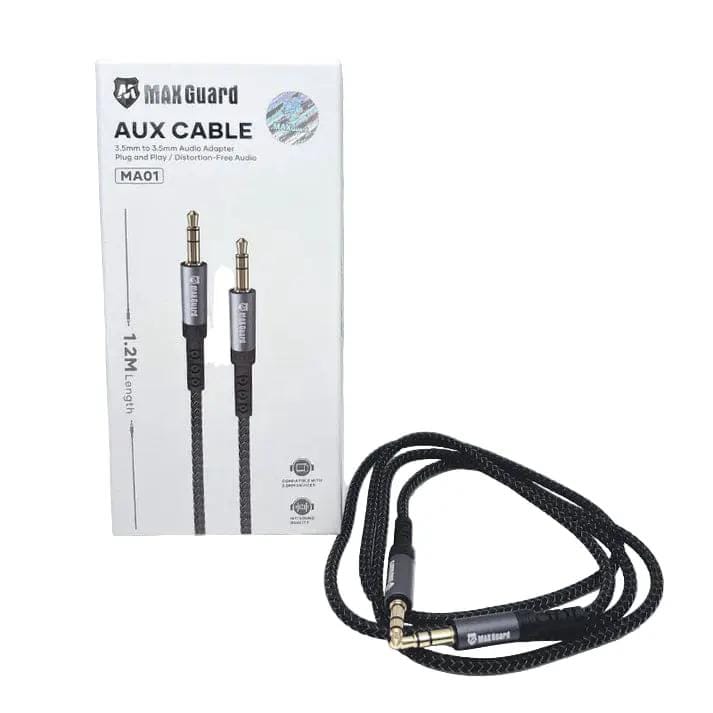 9eight5 Electronics Accessories Maxguard 1.2m Plug and Play Aux 3.5mm Cable MA01 Maxguard 1.2m Plug and Play Aux 3.5mm Cable MA01