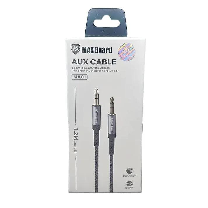9eight5 Electronics Accessories Maxguard 1.2m Plug and Play Aux 3.5mm Cable MA01 Maxguard 1.2m Plug and Play Aux 3.5mm Cable MA01