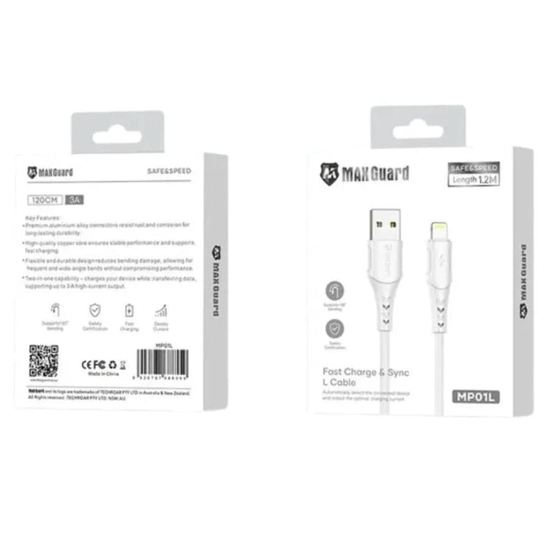 9eight5 Accessories Maxguard 1.2m USB-A to Lightning Cable MP01L MaxGuard 1.2m USB A to Lightning Cable MP01L