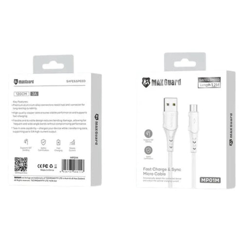 9eight5 Accessories Maxguard 1.2m USB-A to Micro Cable MP01M MaxGuard 1.2M USB A To Micro Cable MP01M Fast Charge